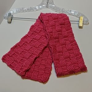 Handmade Crocheted Scarf - Pink/Brite Pink